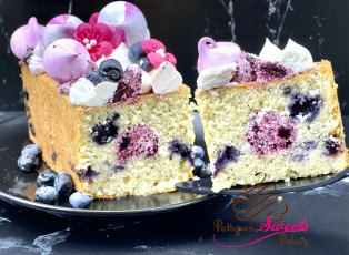 Cake Viajero de moras y merengues - Travel Cake blackberries and meringues