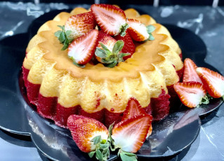 003- Red Velvet cake Flan - Cake Red Velvet Flan