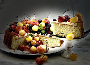 001- Cake de cerezas - Cherries Cake